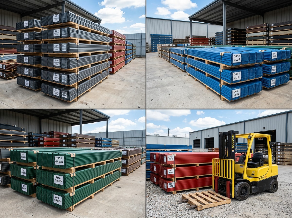 Comparison of metal roofing supplier types showing manufacturer-direct pricing versus distributor and big-box retail options