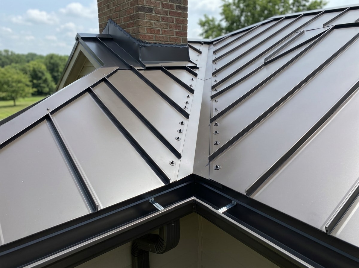 Simple annual maintenance checklist graphic for standing seam metal roofs